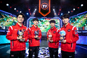 T1英雄联盟战队宣传照 - Faker与队友合影